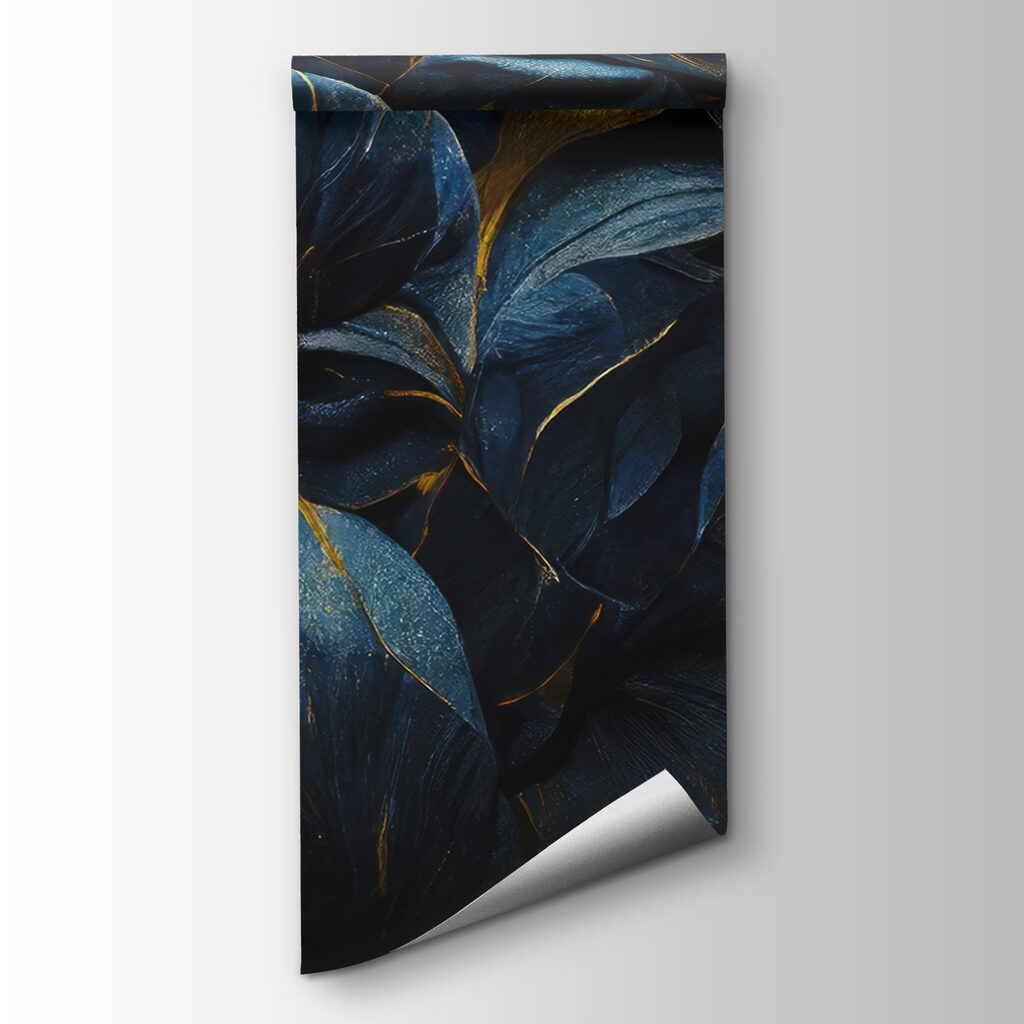 Flores escuras sobre preto — vista do produto