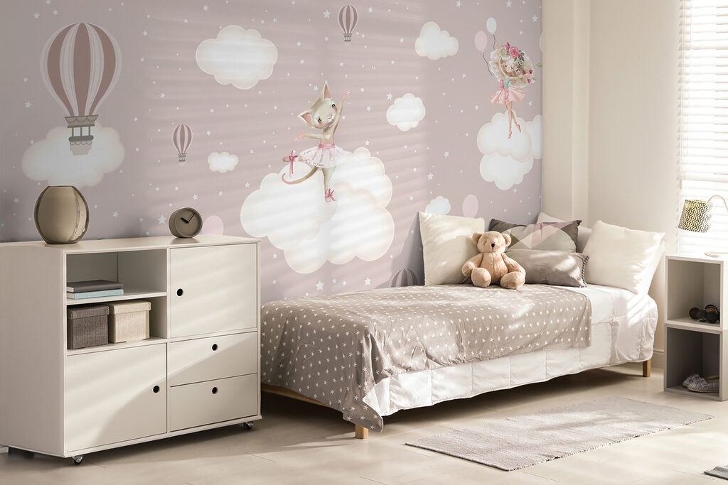 Animais em nuvens rosa — interior 5