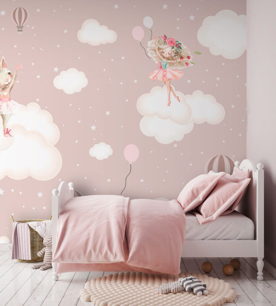 Animais em nuvens rosa — interior 3