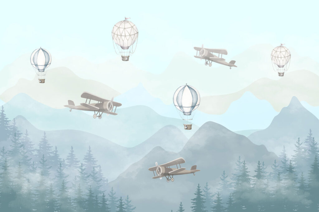 Aviões sobre montanhas pálidas — design completo