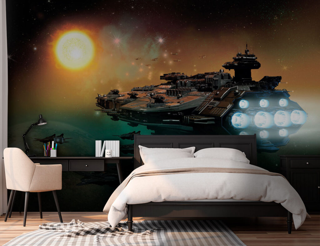 Naves espaciais ao sol — interior 1