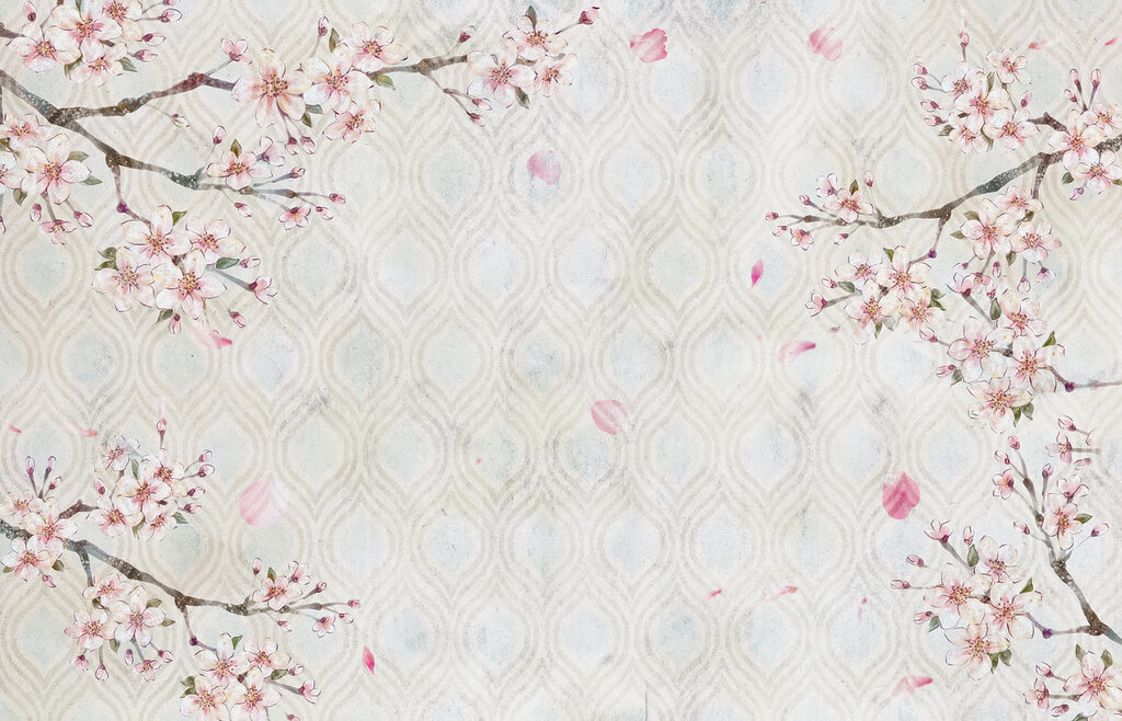 Moldura floral delicada — design completo