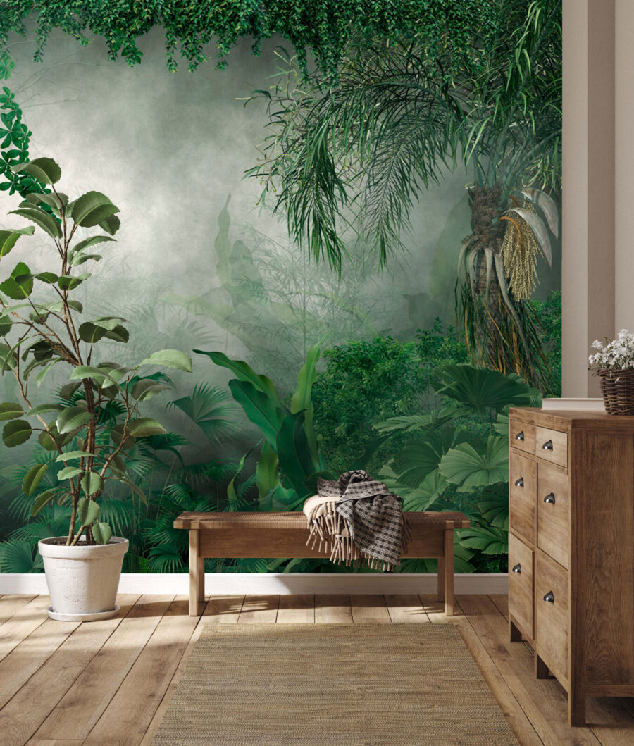Selva verde em névoa — interior 3