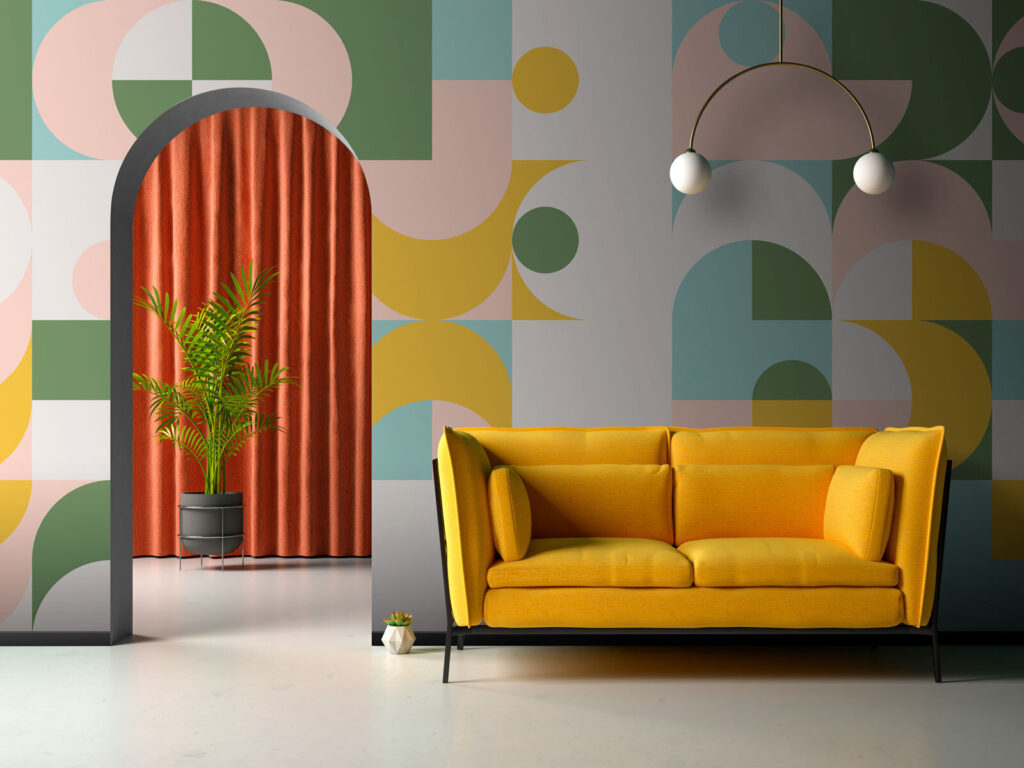 Formas pastel em ritmo — interior 2