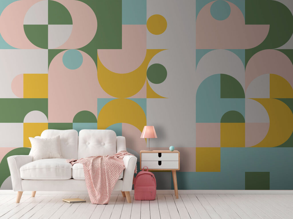 Formas pastel em ritmo — interior 3