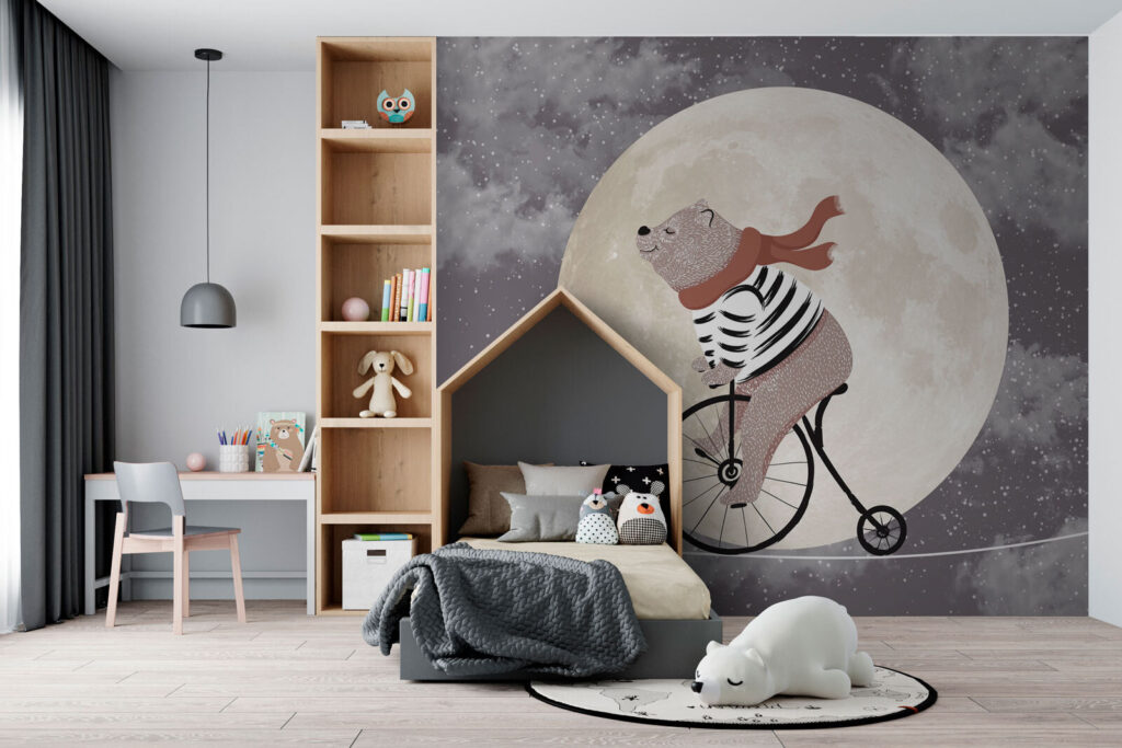 Urso a pedalar — interior 1