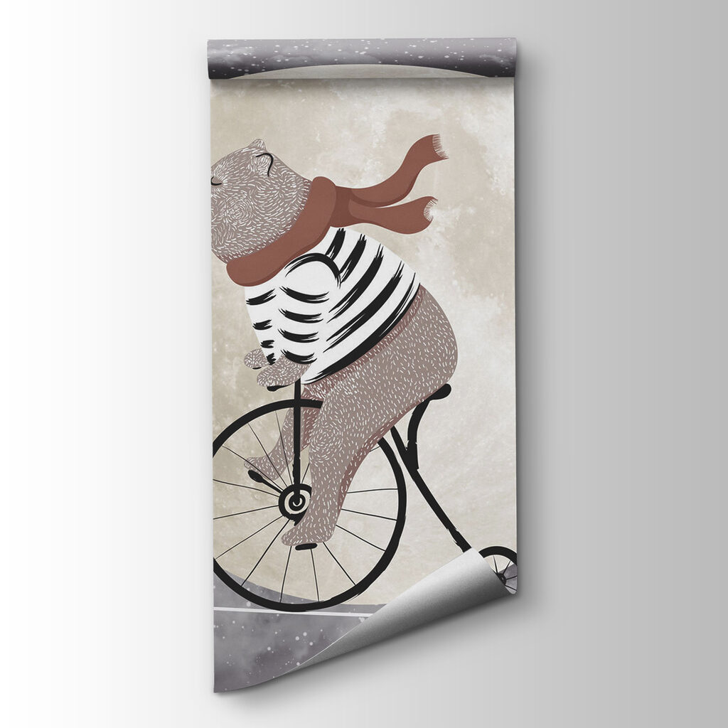 Urso a pedalar — vista do produto
