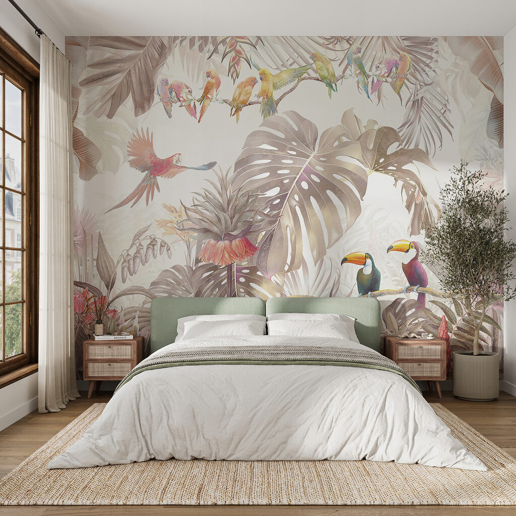 Tucanos entre folhas tropicais — interior 5
