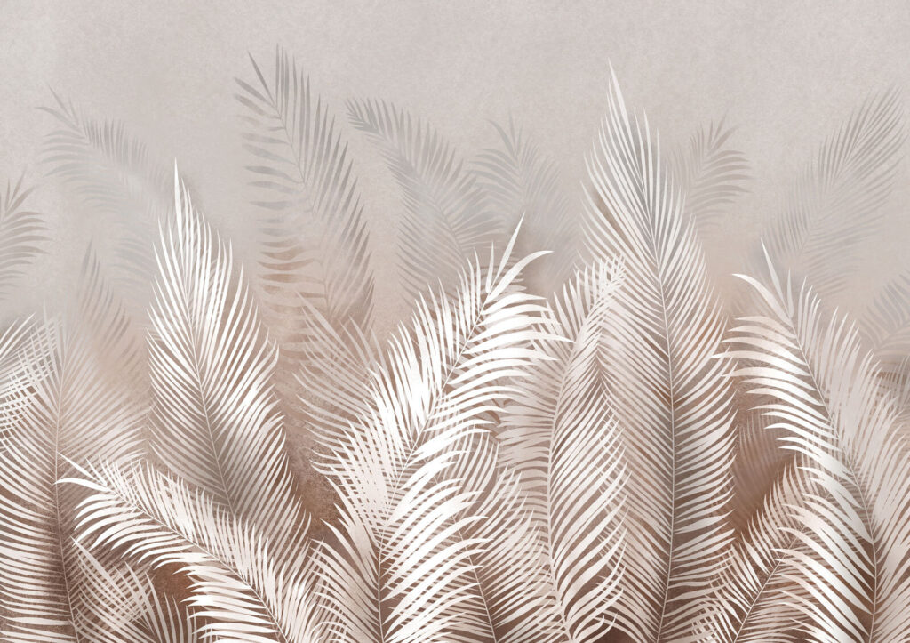 Palmas brancas a crescer — design completo