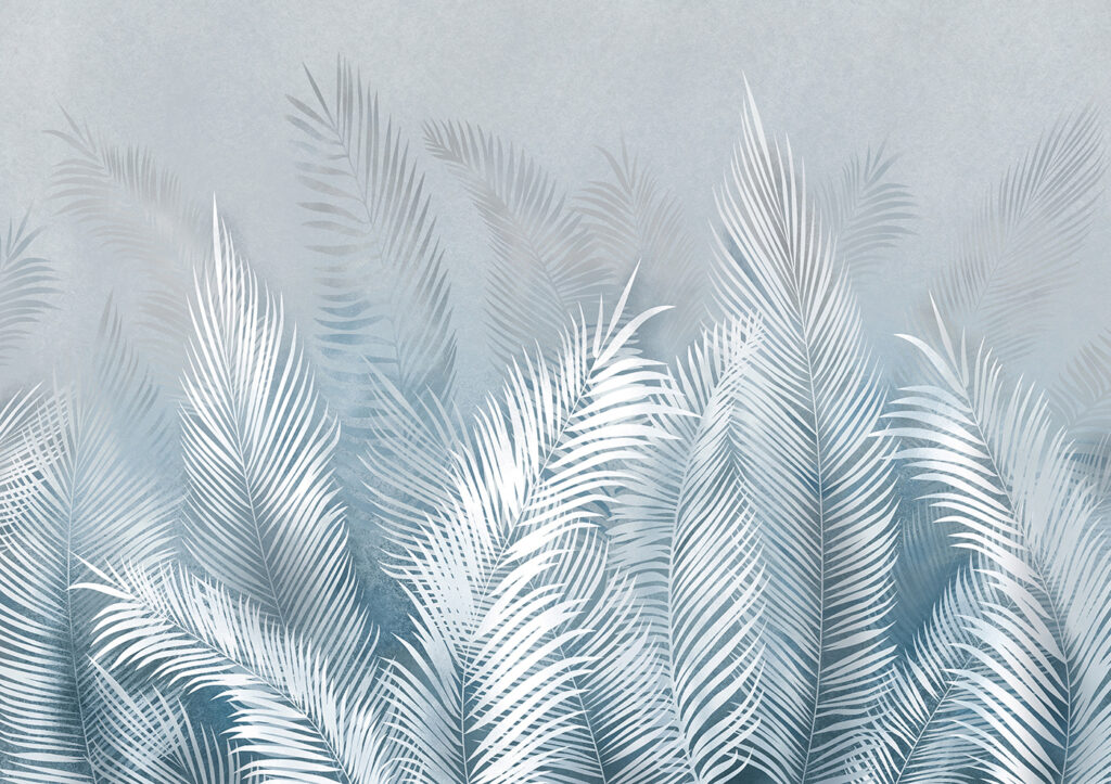 Palmas brancas a crescer — design completo