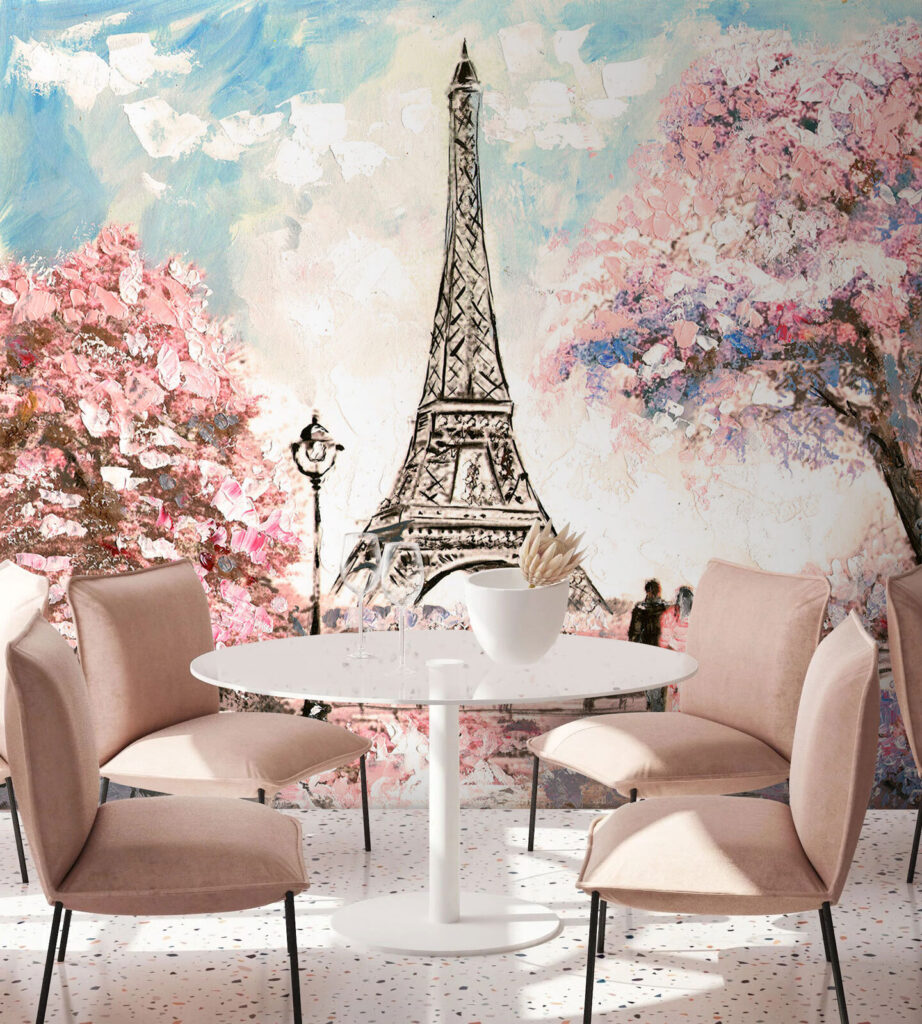 Torre Eiffel entre flores — interior 3