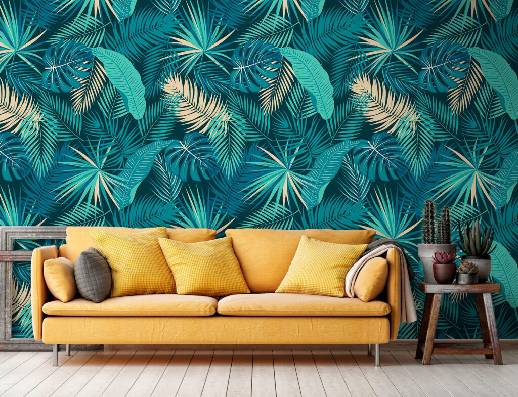 Palmeiras em tons oceânicos — interior 2