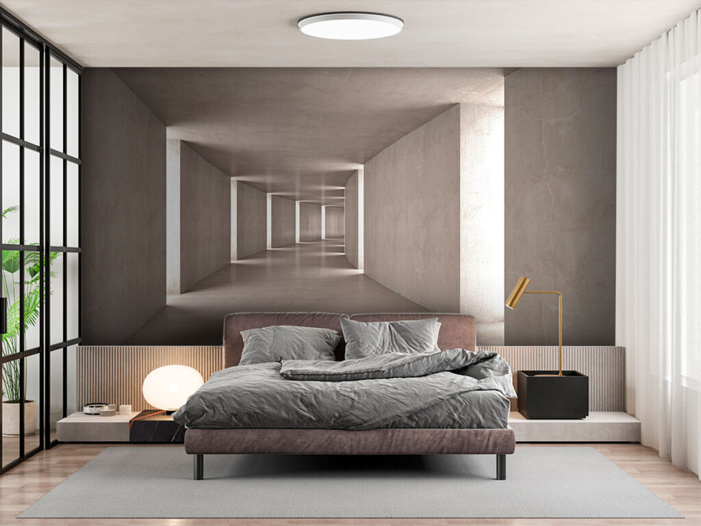 Corredor cinzento com luz — interior 2