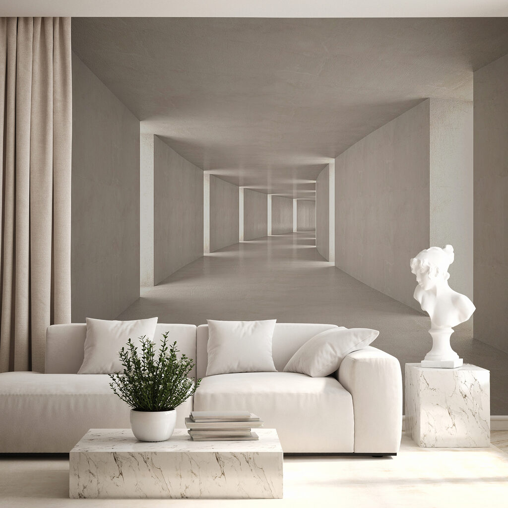 Corredor cinzento com luz — interior 5