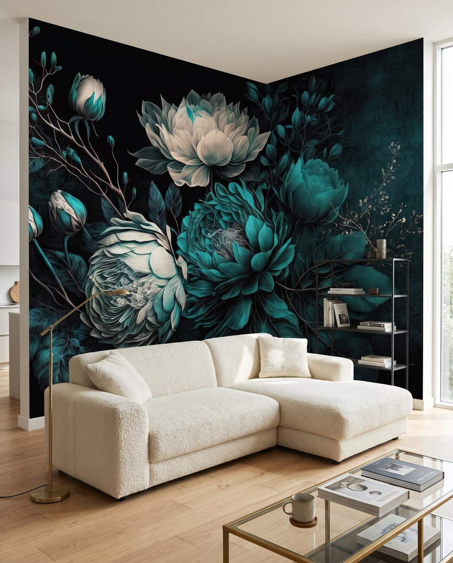 Flores grandes e botões — interior 3