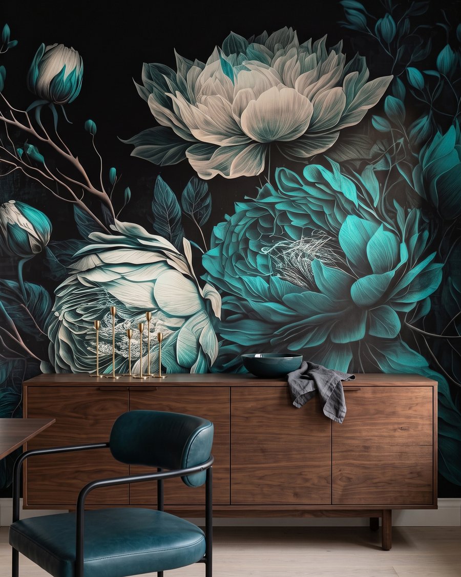 Flores grandes e botões — interior 6