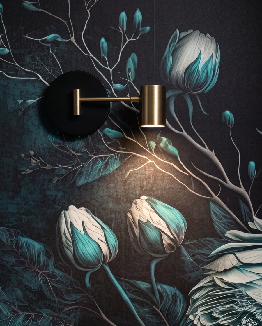 Flores grandes e botões — detalhe