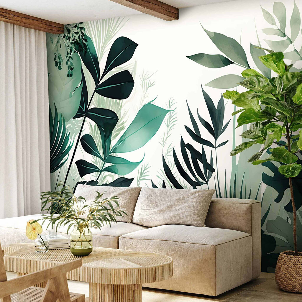 Folhas verdes à luz — interior 4