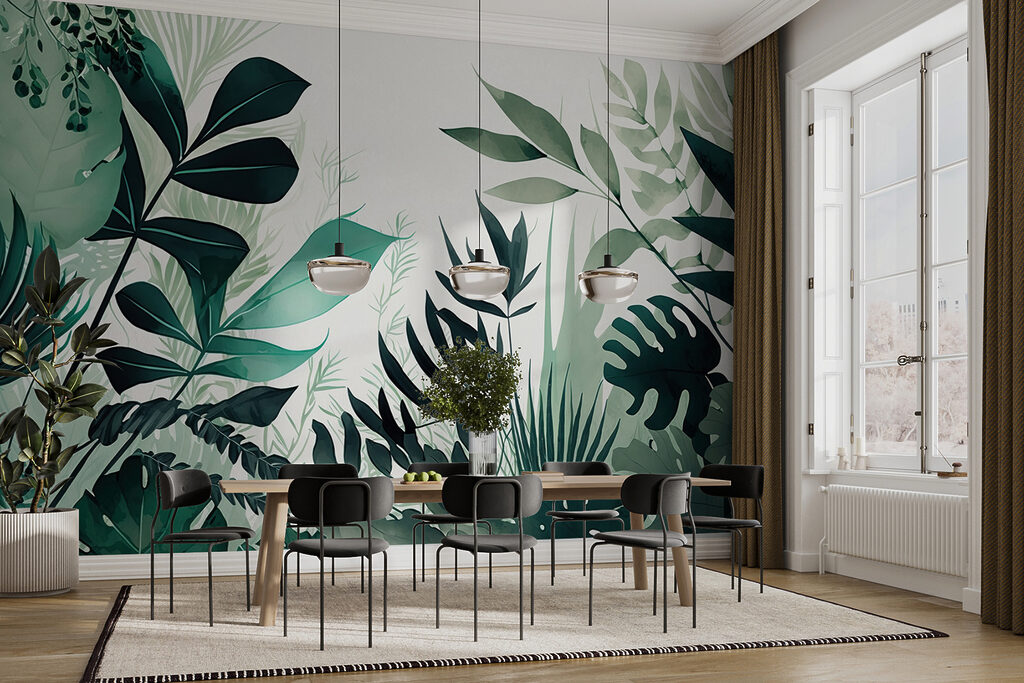 Folhas verdes à luz — interior 5