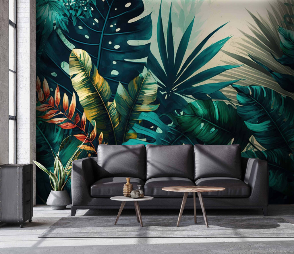 Plantas tropicais iluminadas — interior 2