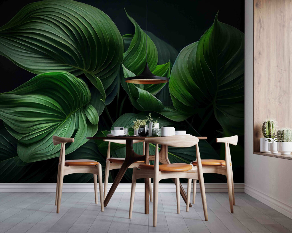 Folhas verdes dobradas — interior 2