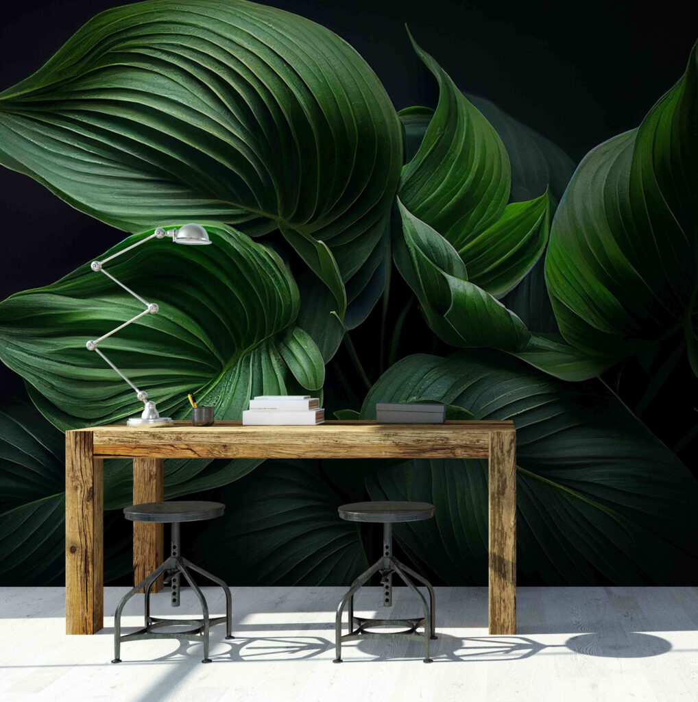 Folhas verdes dobradas — interior 3