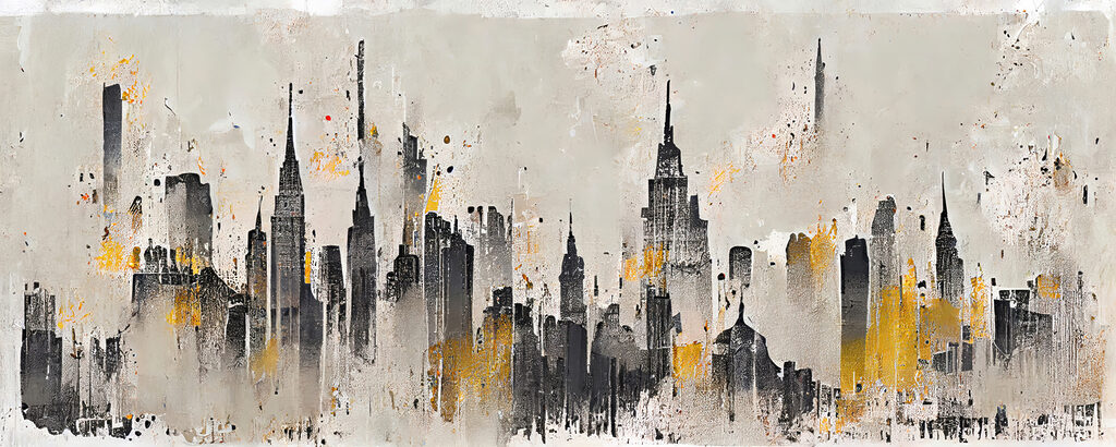 Cidade em cinzento-ocre — design completo