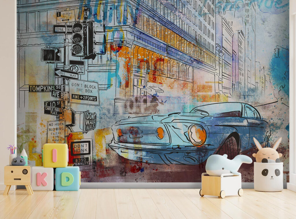 Carro clássico na cidade — interior 3
