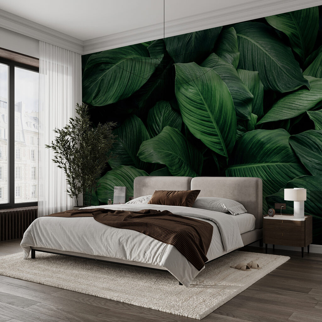 Folhas escuras na sombra — interior 3