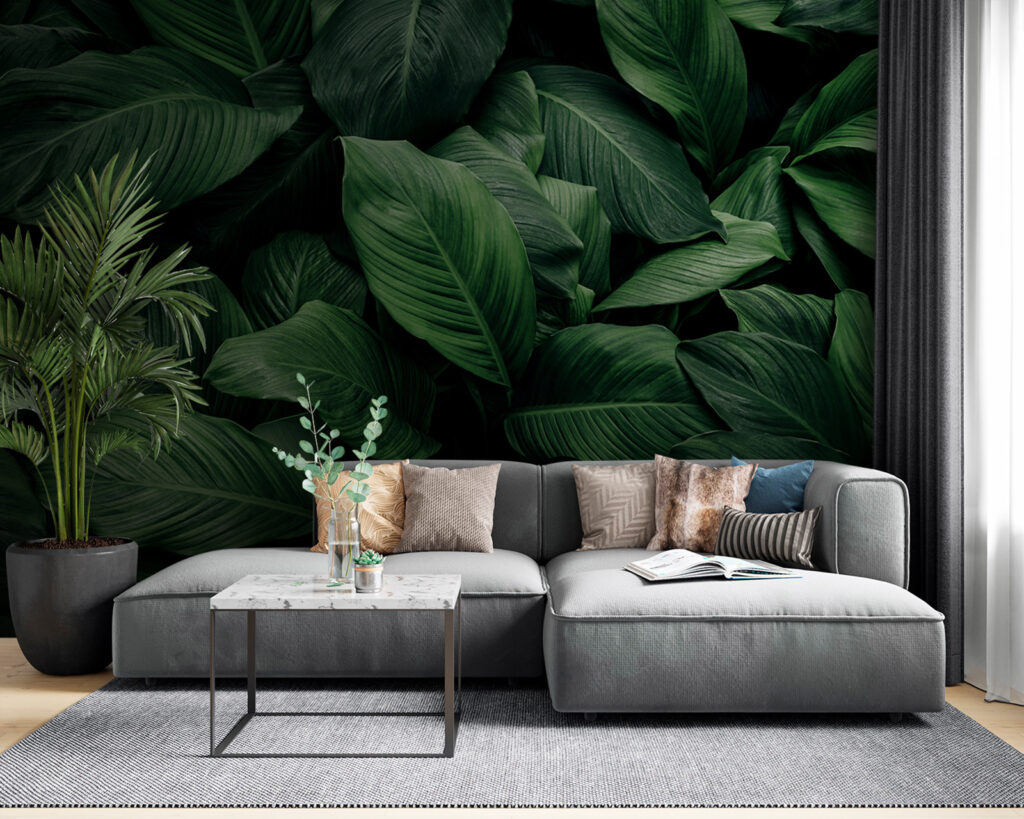 Folhas escuras na sombra — interior 2