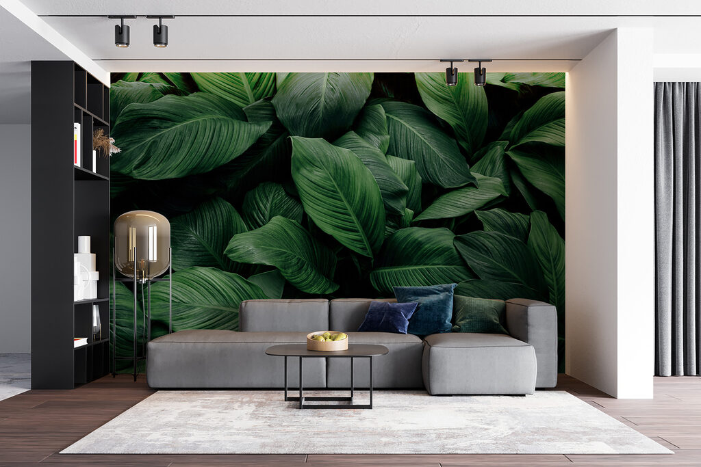 Folhas escuras na sombra — interior 4