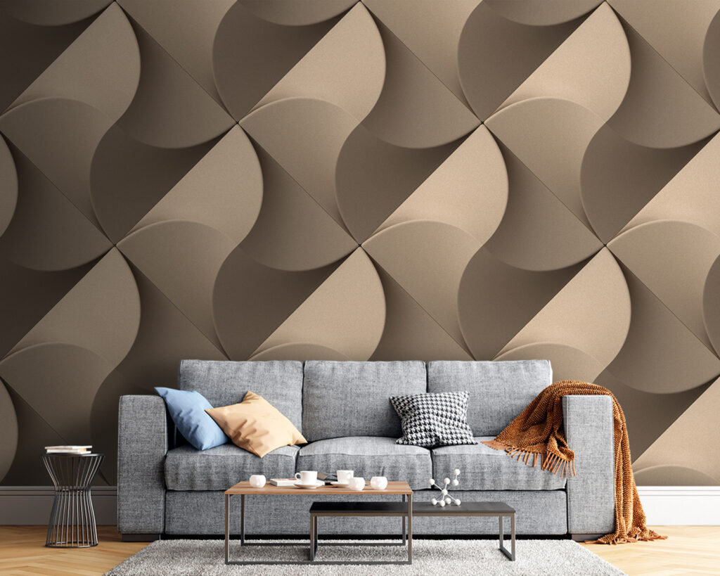 Folhas dobradas em castanho-acinzentado — interior 2