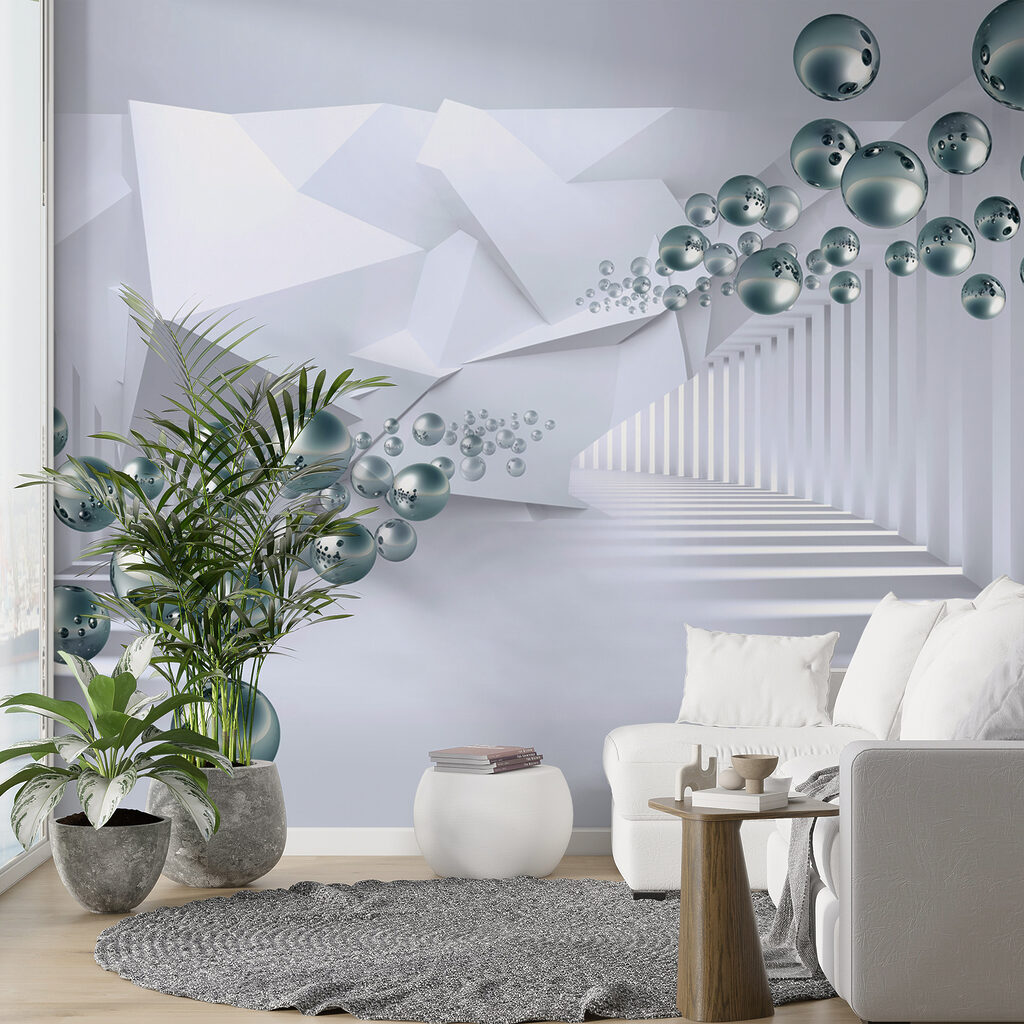 Esferas no corredor — interior 6