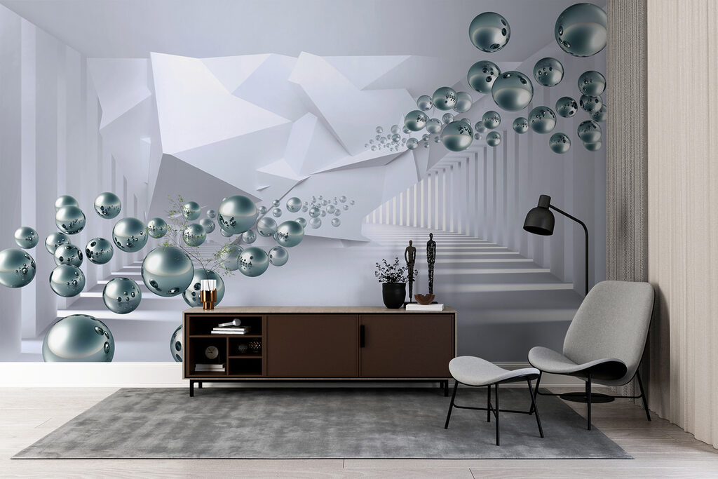 Esferas no corredor — interior 7