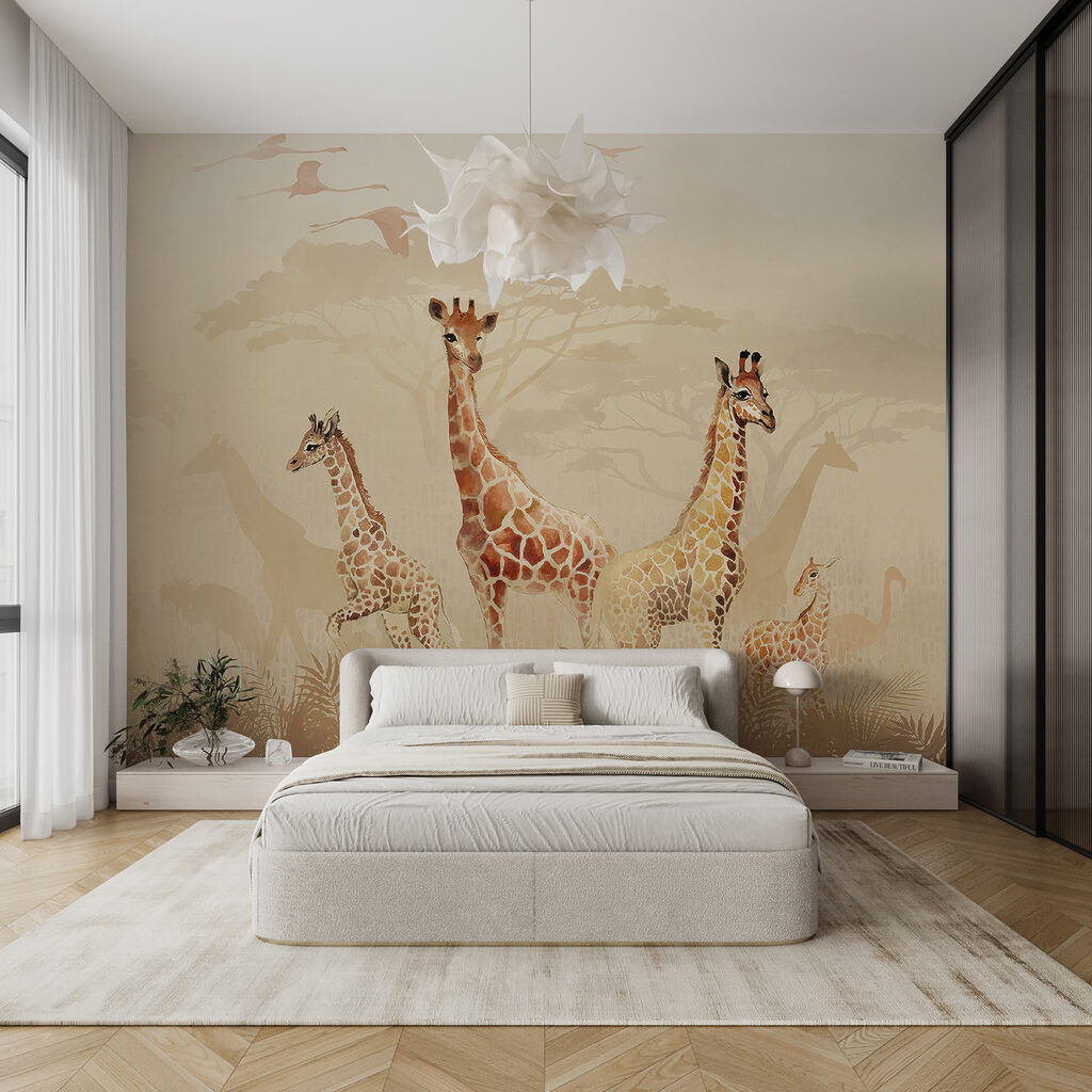 Girafas na névoa matinal — interior 2