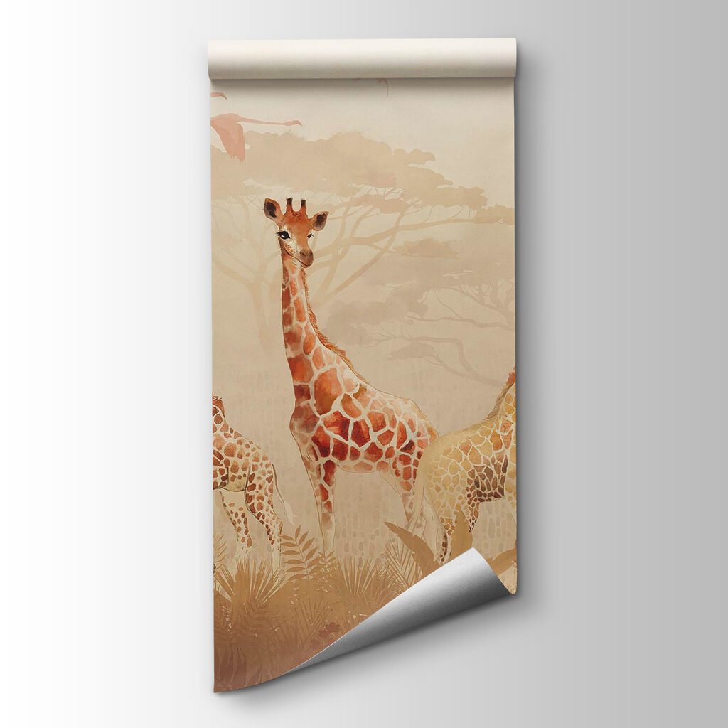 Girafas na névoa matinal — vista do produto