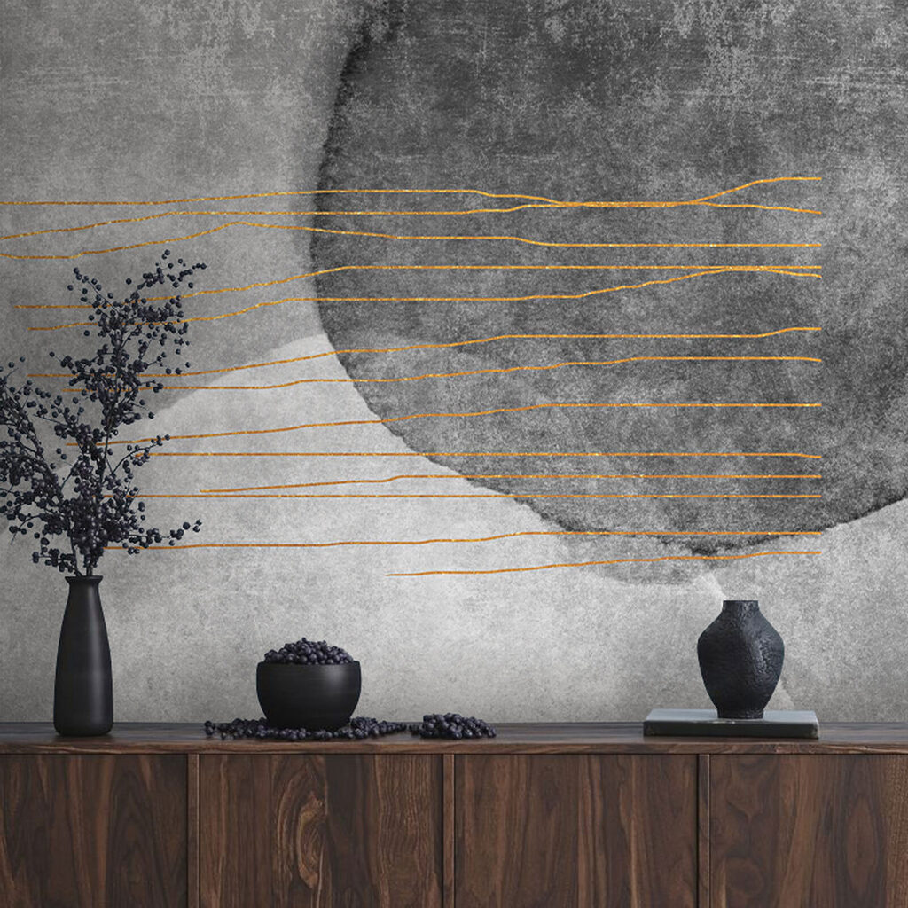 Linhas coloridas sobre curvas — interior 5