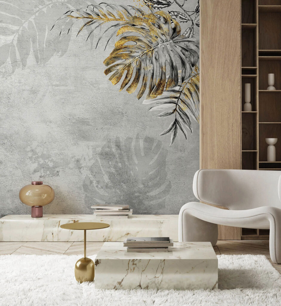 Folhas de palma acinzentadas — interior 1