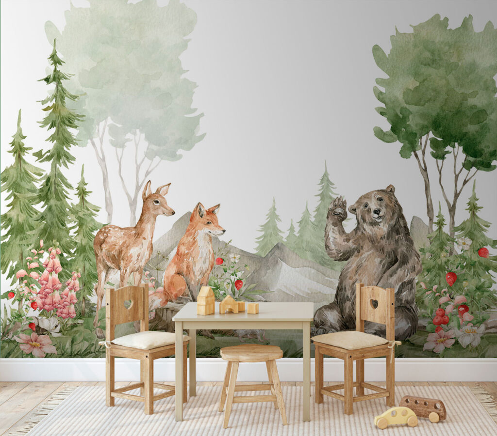 Urso, raposa e veado — interior 1
