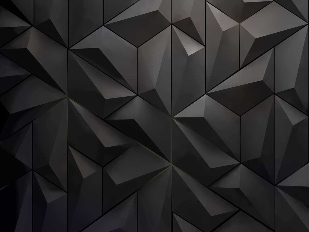 Facetas pretas na sombra — design completo