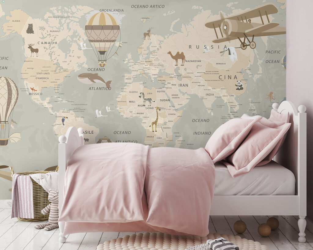 Aviões sobre mapa pálido — interior 2