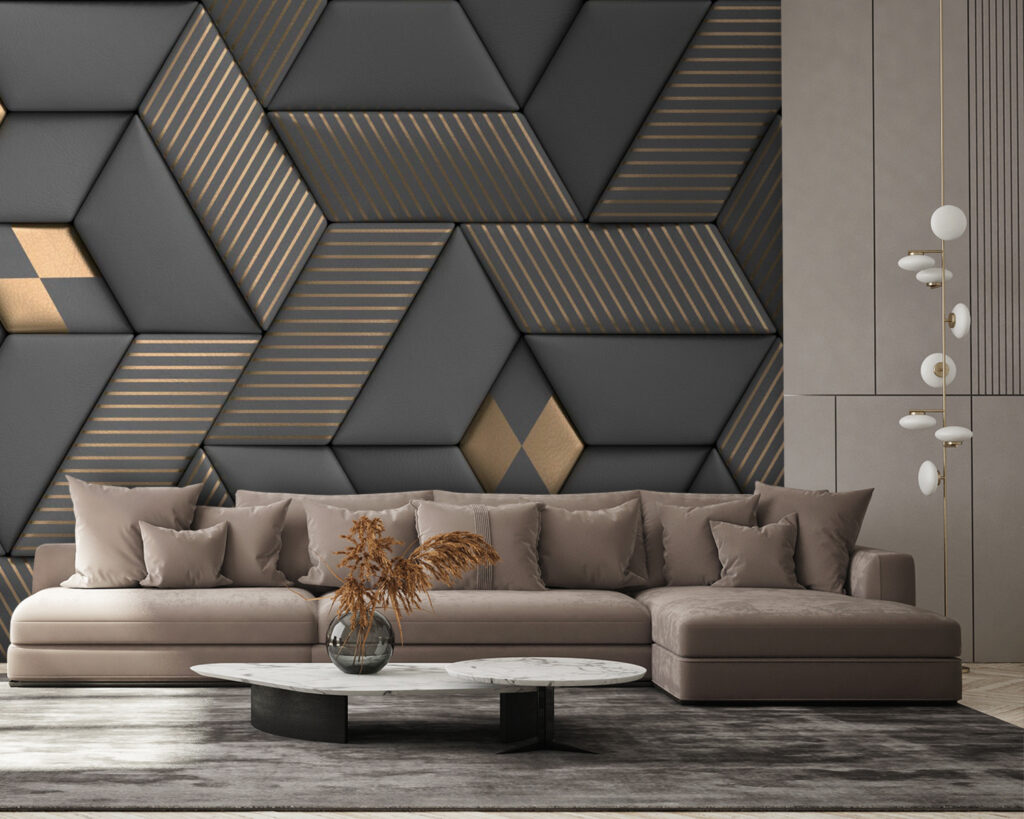 Cubos escuros com nervuras — interior 8