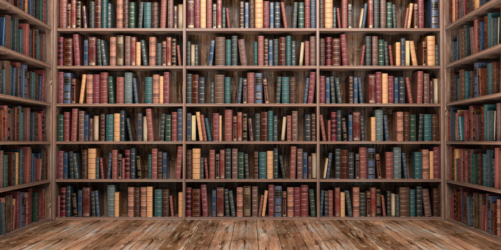 Livros em cantos silenciosos — design completo