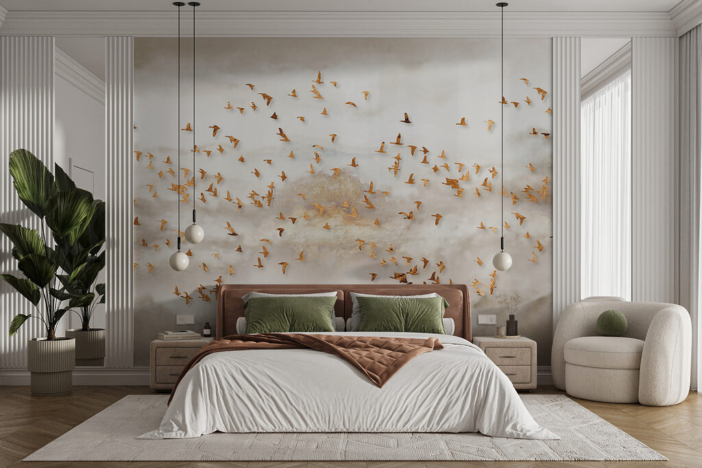 Bando dourado sobre névoa — interior 4