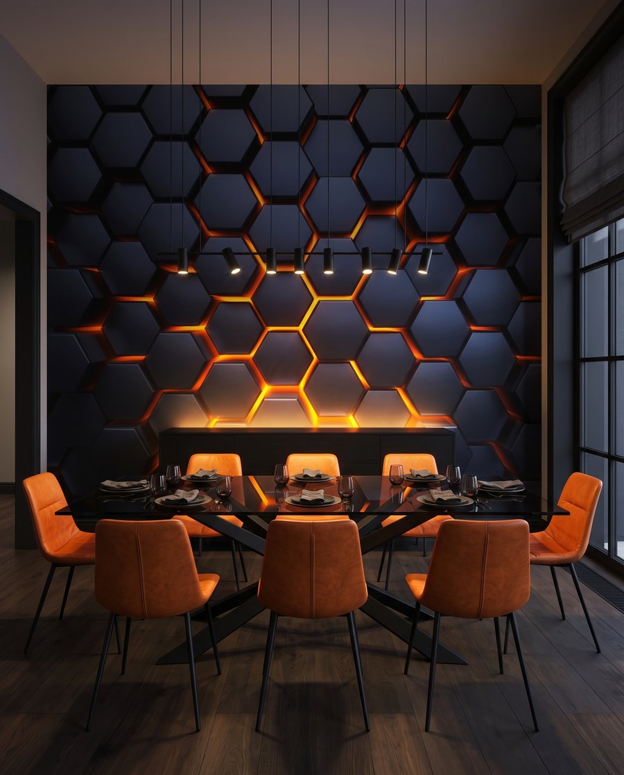 Brilho entre hexágonos — interior 5