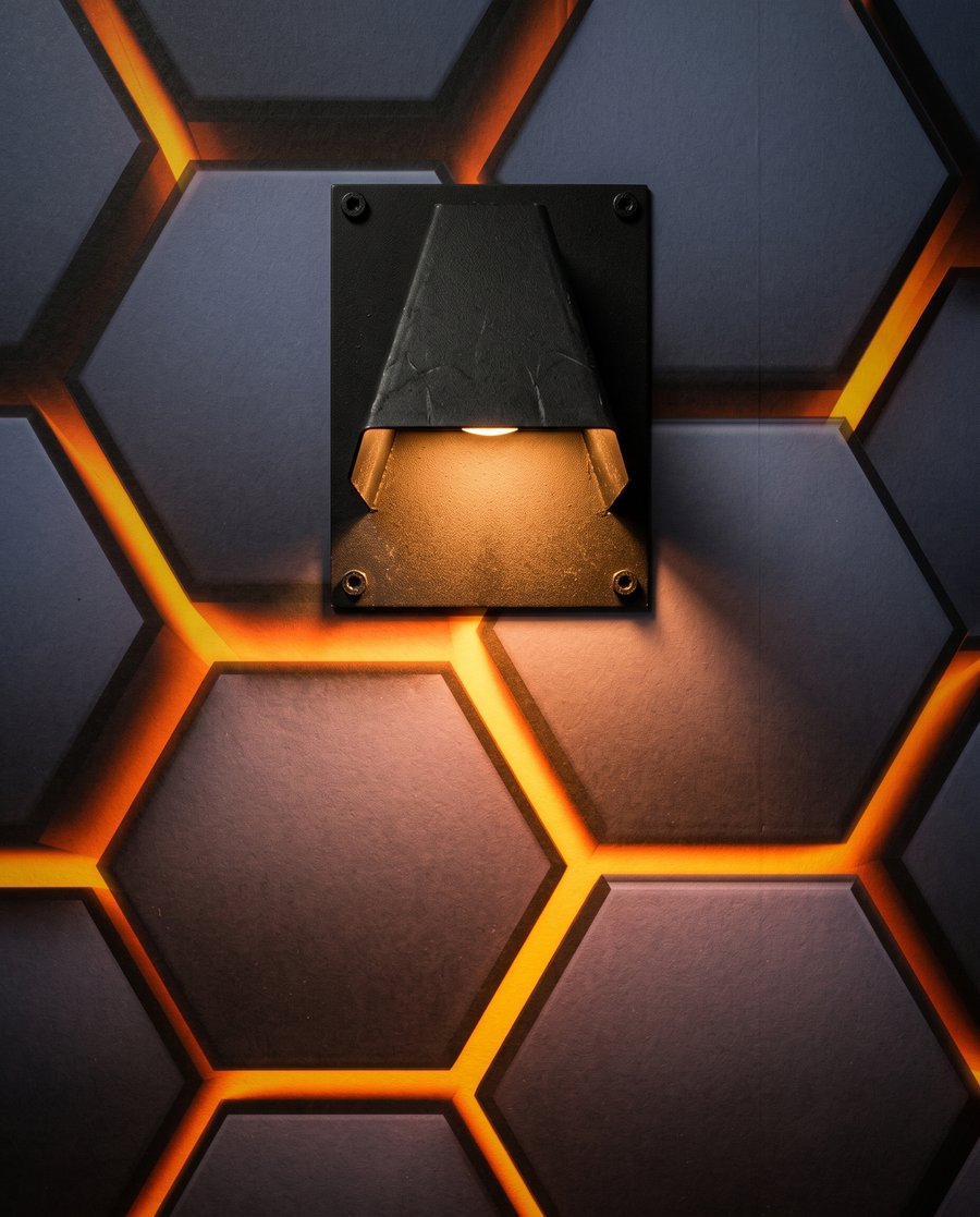 Brilho entre hexágonos — detalhe