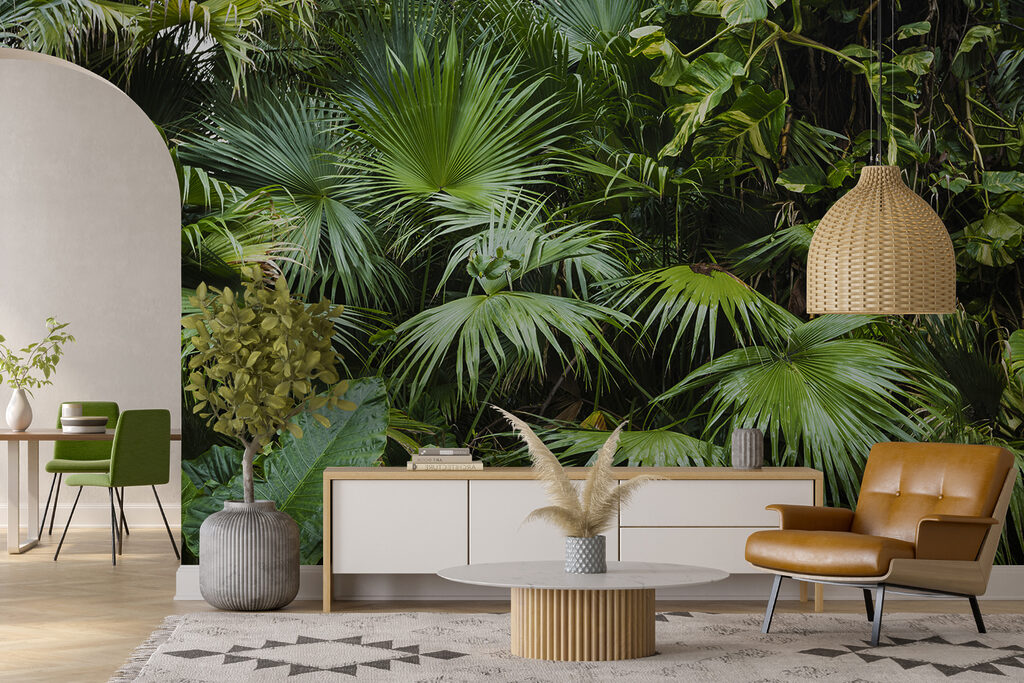 Cascata de folhagem tropical — interior 2