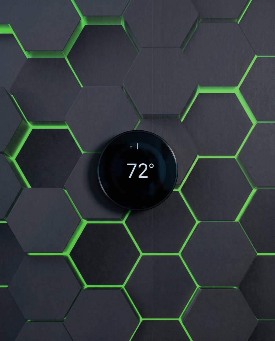 Luz em hexágonos — detalhe