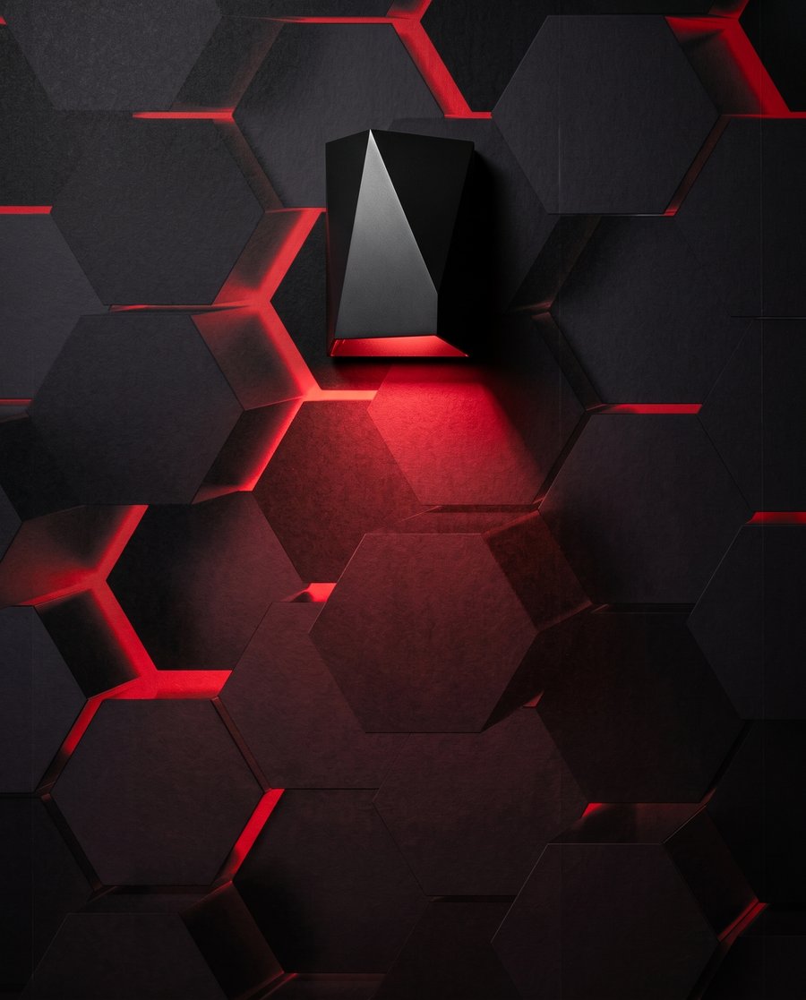 Luz em hexágonos — detalhe