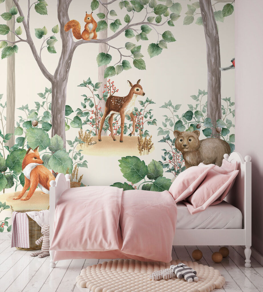 Animais entre troncos — interior 3
